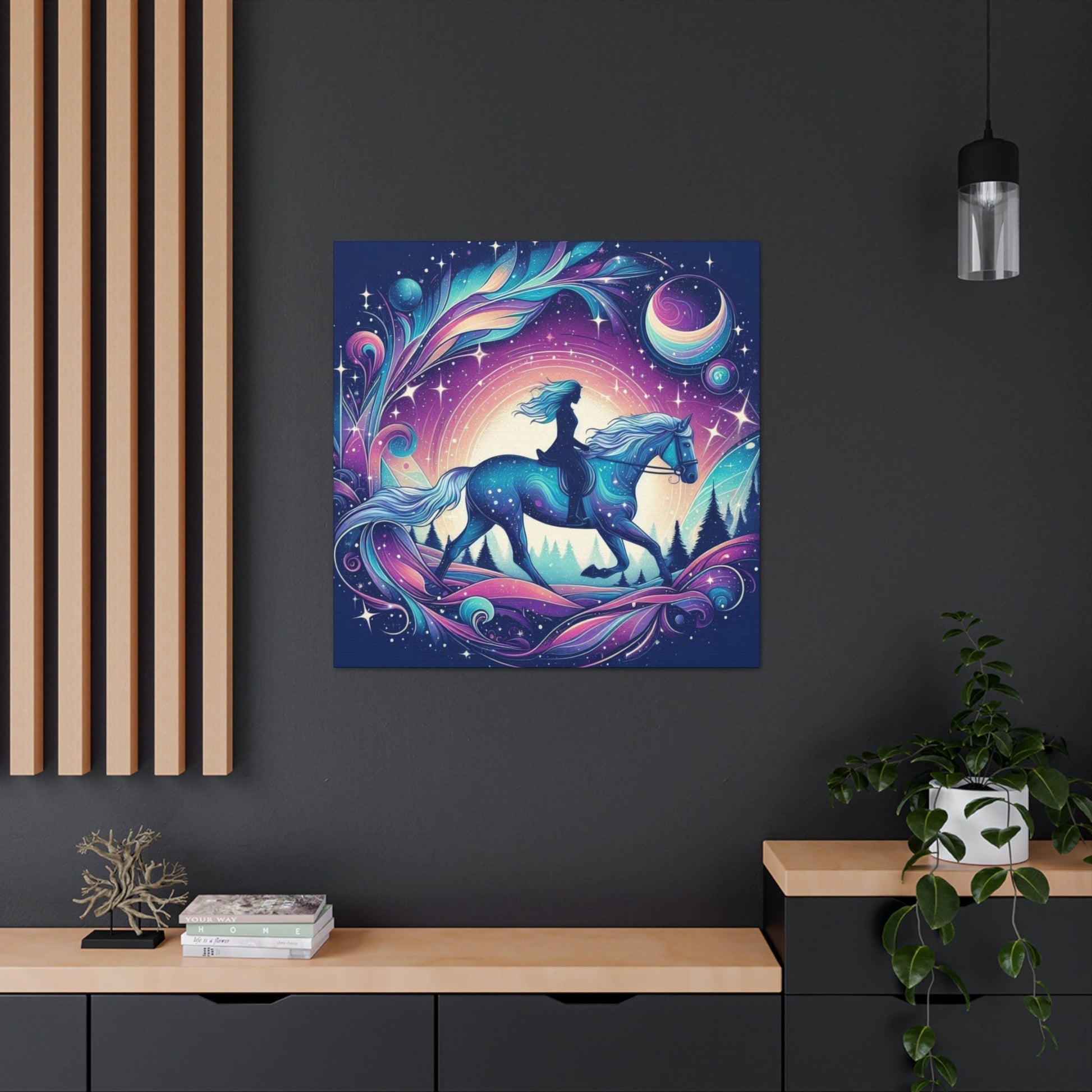 Wall Art Celestial Woman Rider Canvas Gallery Wrap GS_52