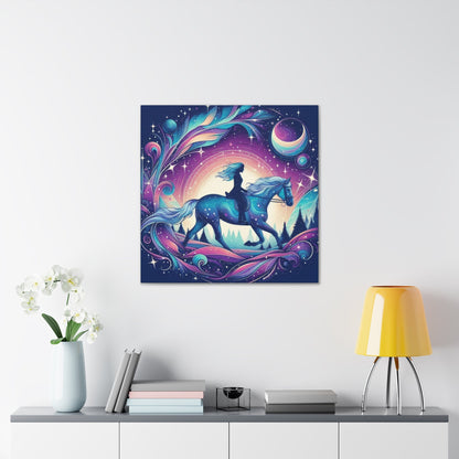 Wall Art Celestial Woman Rider Canvas Gallery Wrap GS_52