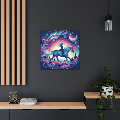 Wall Art Celestial Woman Rider Canvas Gallery Wrap GS_52