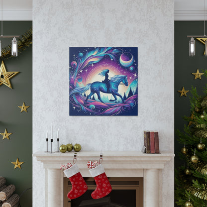 Wall Art Celestial Woman Rider Canvas Gallery Wrap GS_52