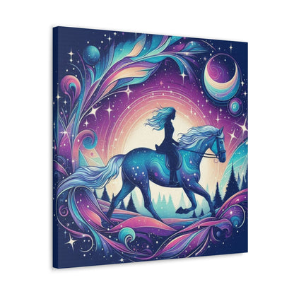 Wall Art Celestial Woman Rider Canvas Gallery Wrap GS_52