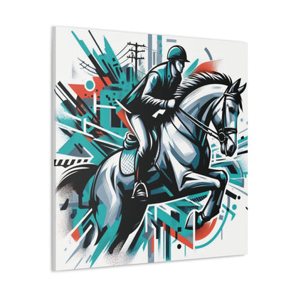 Wall Art Modern Horse Jumper Canvas Gallery Wrap GS_56