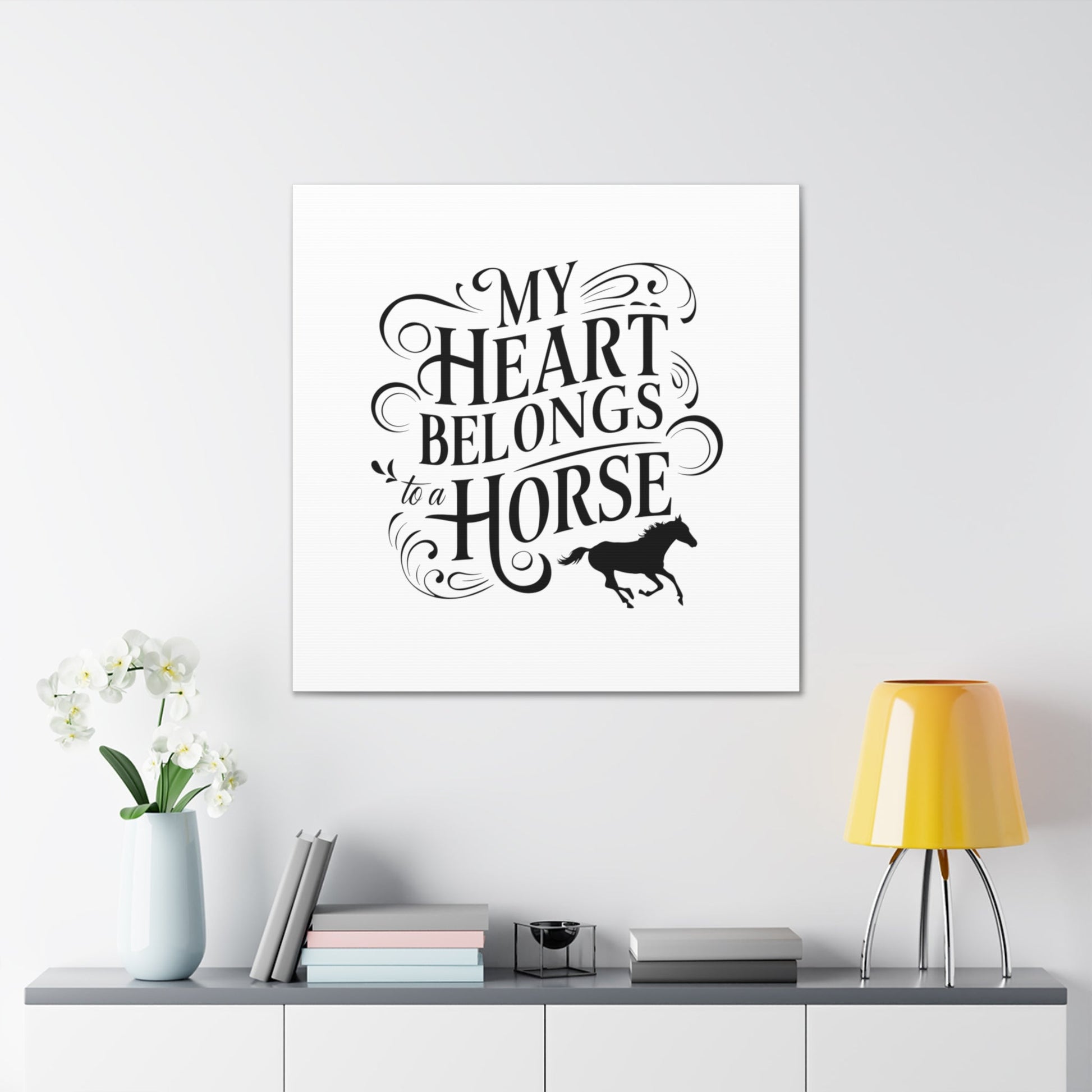 Wall Art My Heart Belongs Vintage Canvas Gallery Wrap GS_24