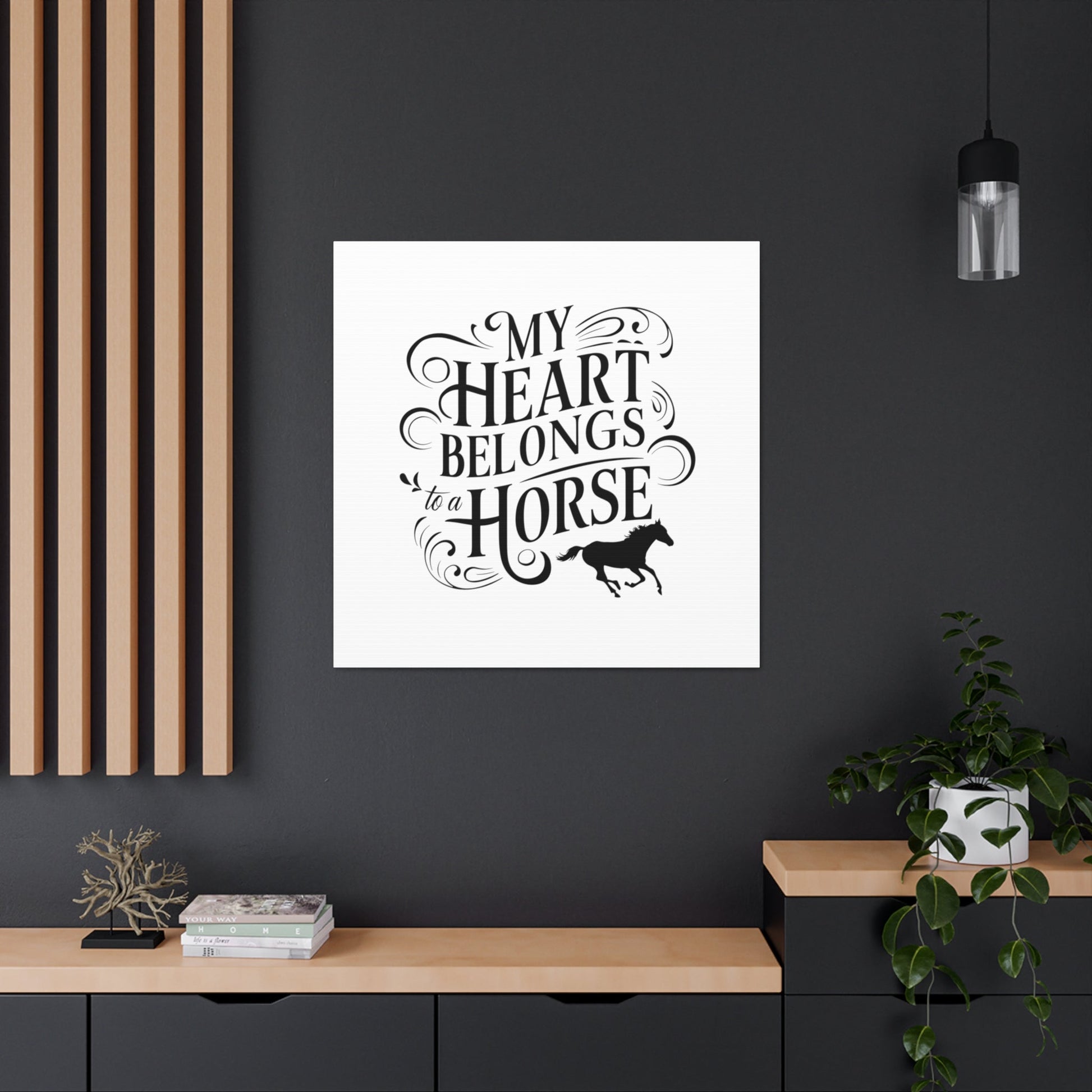 Wall Art My Heart Belongs Vintage Canvas Gallery Wrap GS_24