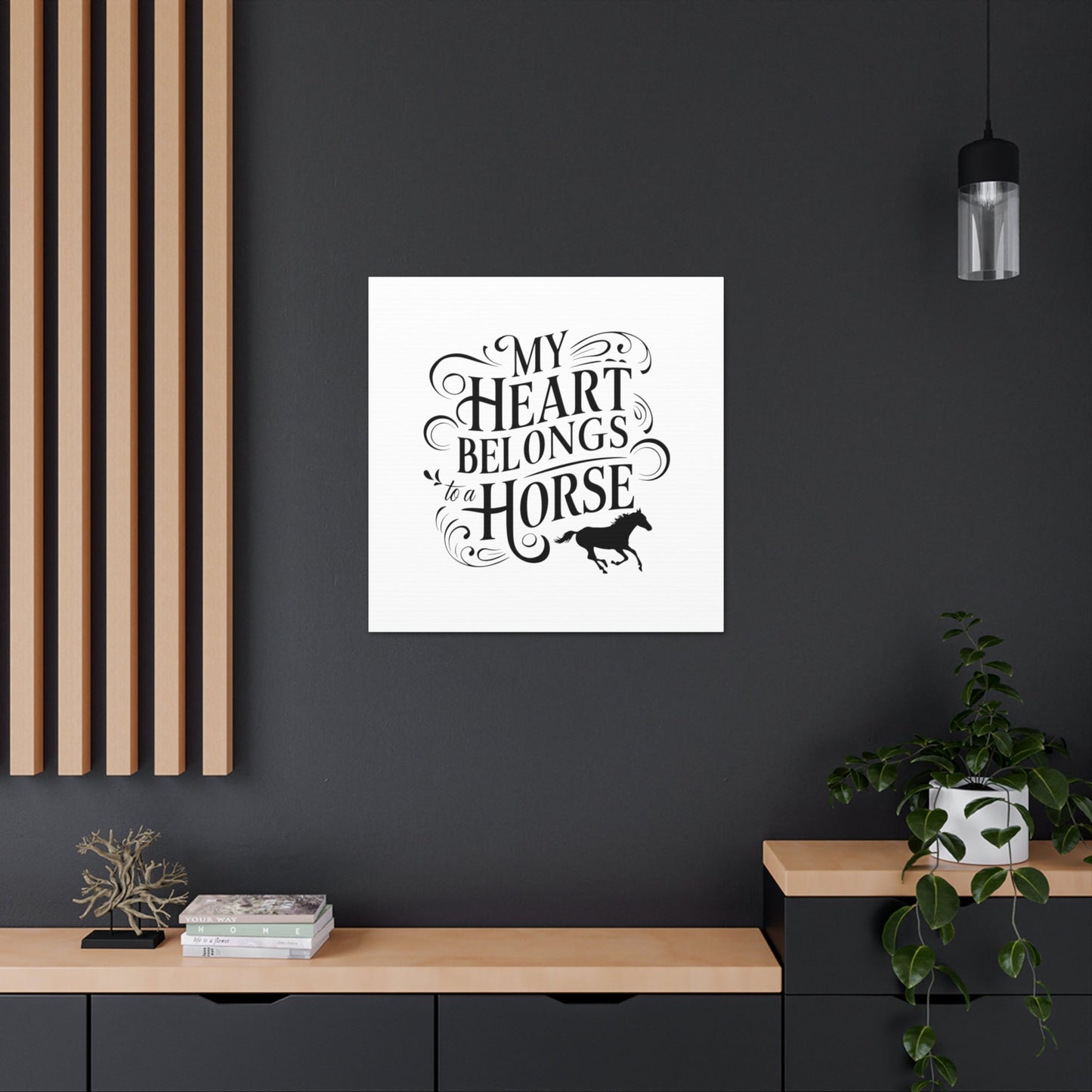 Wall Art My Heart Belongs Vintage Canvas Gallery Wrap GS_24