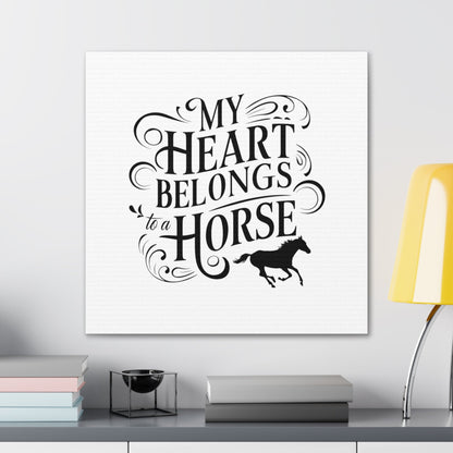 Wall Art My Heart Belongs Vintage Canvas Gallery Wrap GS_24