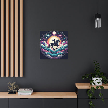 Wall Art Pastel Celestial Rider Canvas Gallery Wrap GS_59