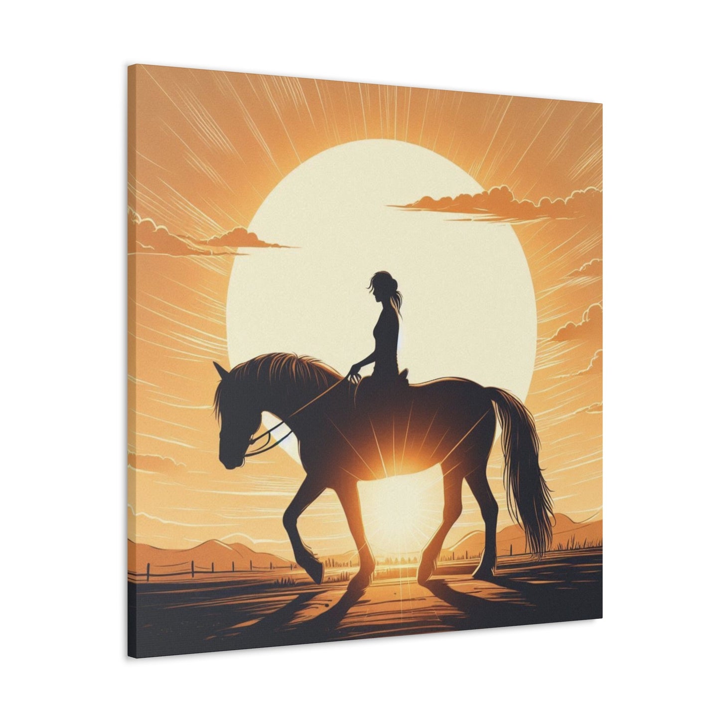 Wall Art Sunset Rider Canvas Gallery Wrap GS_60