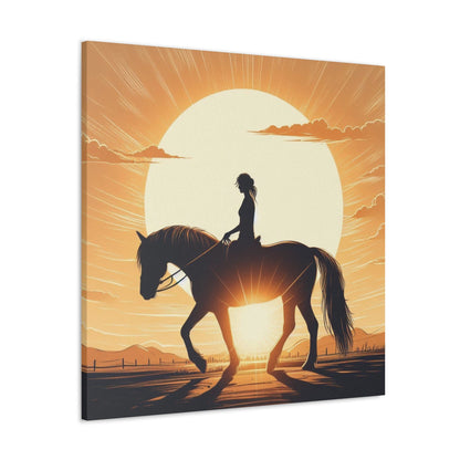 Wall Art Sunset Rider Canvas Gallery Wrap GS_60