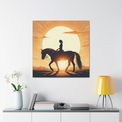 Wall Art Sunset Rider Canvas Gallery Wrap GS_60