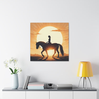 Wall Art Sunset Rider Canvas Gallery Wrap GS_60