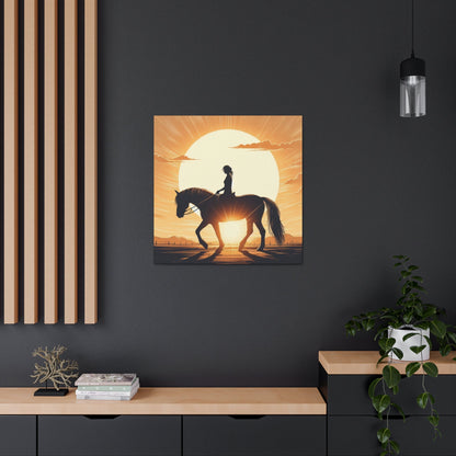 Wall Art Sunset Rider Canvas Gallery Wrap GS_60