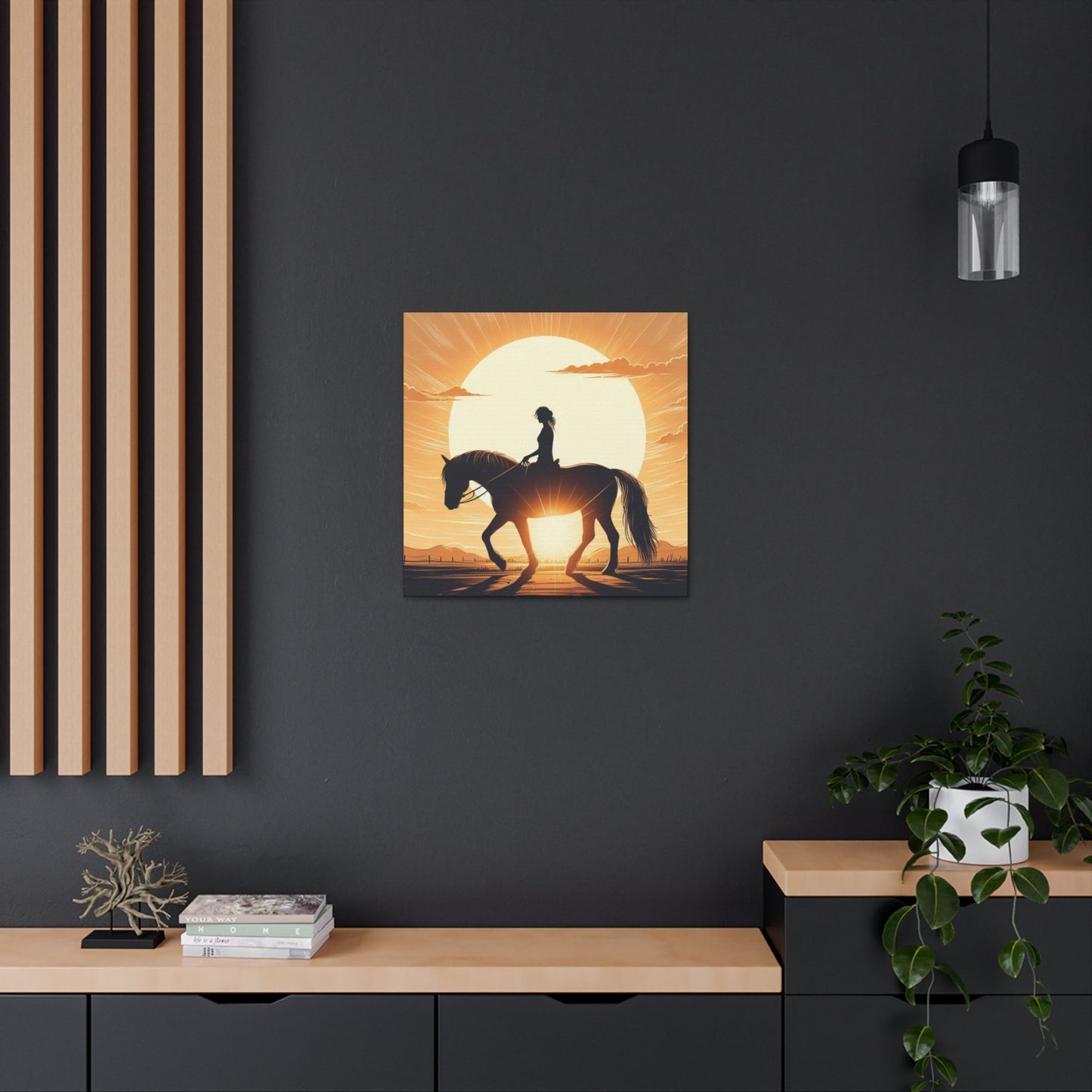 Wall Art Sunset Rider Canvas Gallery Wrap GS_60