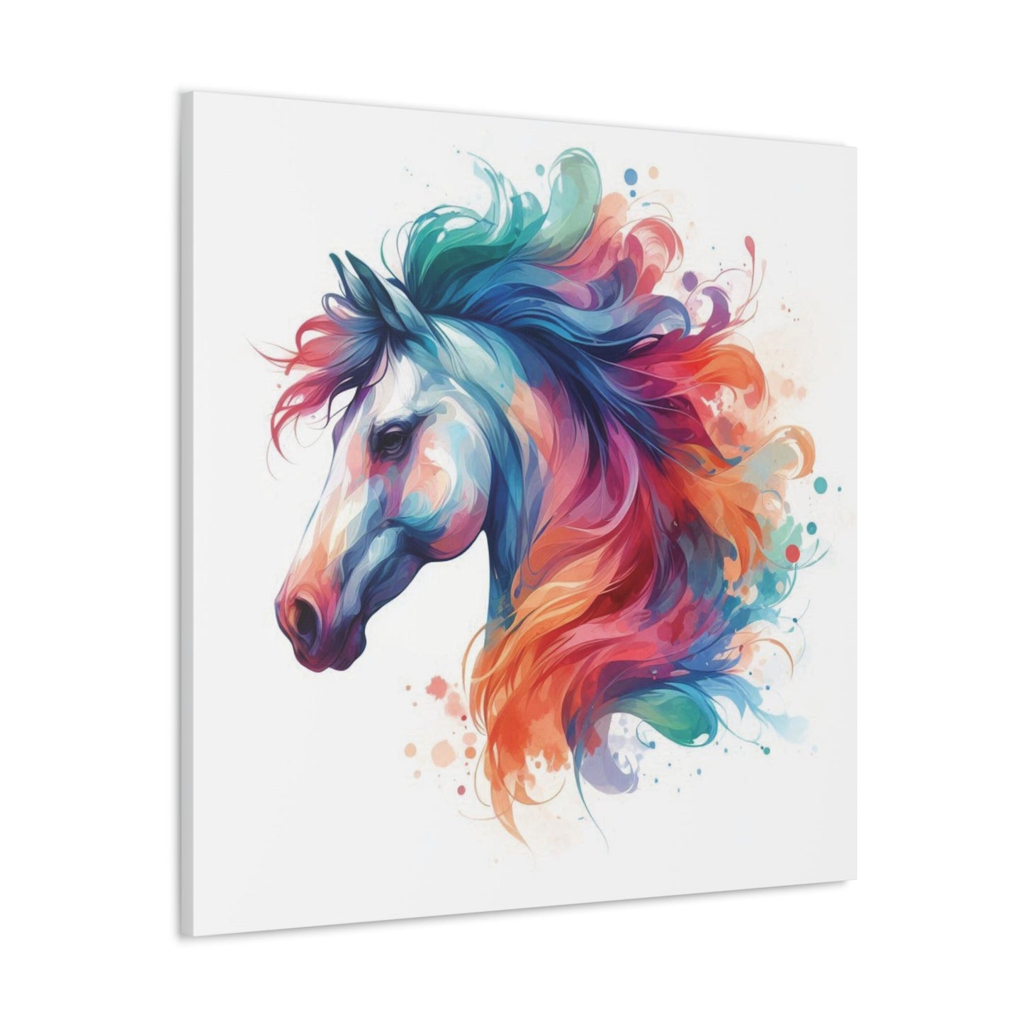 Wall Art Water Color Horse Head Canvas Gallery Wrap GS_57