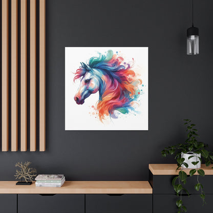 Wall Art Water Color Horse Head Canvas Gallery Wrap GS_57