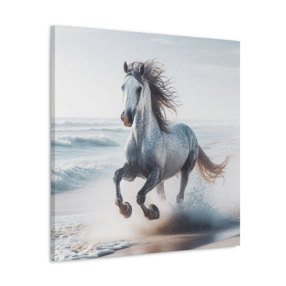 Wall Art Wild Horse on Beach Canvas Gallery Wrap GS_54