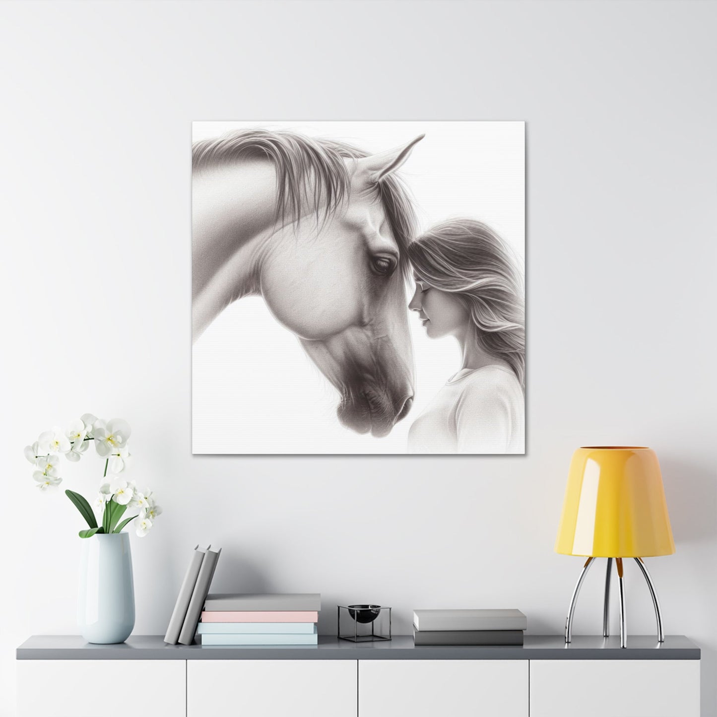 Wall Art Woman & Horse Canvas Gallery Wrap GS_53