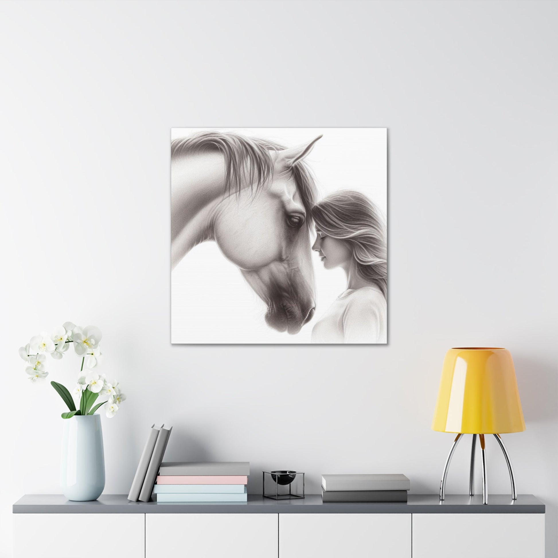 Wall Art Woman & Horse Canvas Gallery Wrap GS_53